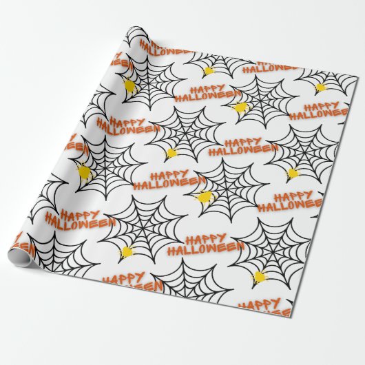Web Cool Halloween Spider Cadeaupapier (Uitgerold)