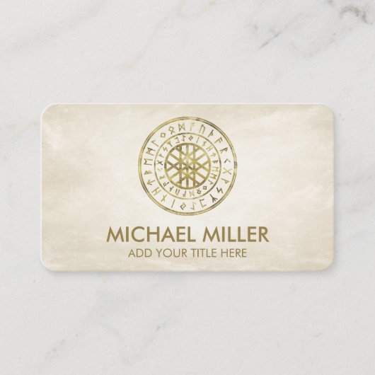 Web de Wyrd et de Runic Alphabet Carte de visite (Devant)