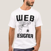 Web Designer Design Website Developer Spider T-shirt (Voorkant)