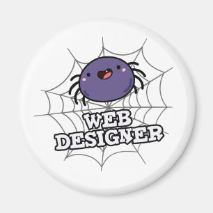Web Designer Funny Spider Pun Magneet
