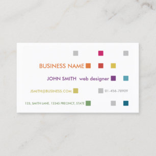 Web Designer Visitekaartje Bright Squares