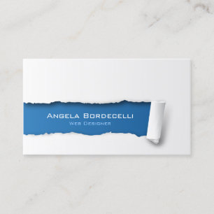Web Designer Visitekaartje Geript Papier