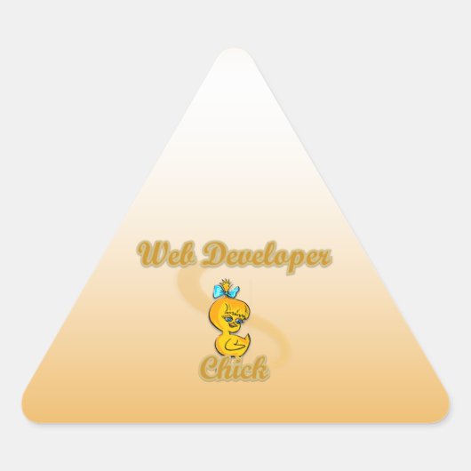 Web Developer Chick Driehoek Sticker (Voorkant)