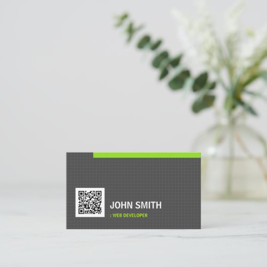 Web Developer - EenvoudigheidsNet QR Code Visitekaartje (Staand voorkant)