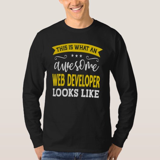 Web Developer Job Title Employee Funny Worker Web T-shirt (Voorkant)