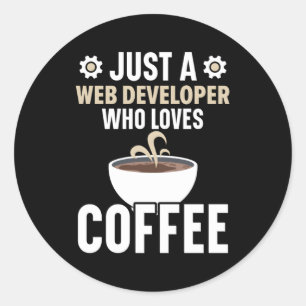 Web Developer Programmer Code Website Ontwikkelen  Ronde Sticker