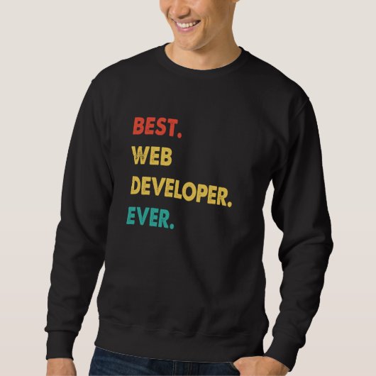 Web Developer Retro Best Web Developer Ever Trui (Voorkant)