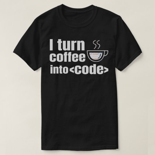 Web Developer Website Programmeur Coder Koffie Lie T-shirt (Design voorkant)