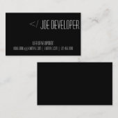 Web Developer's Visitekaartje (Voorkant / Achterkant)