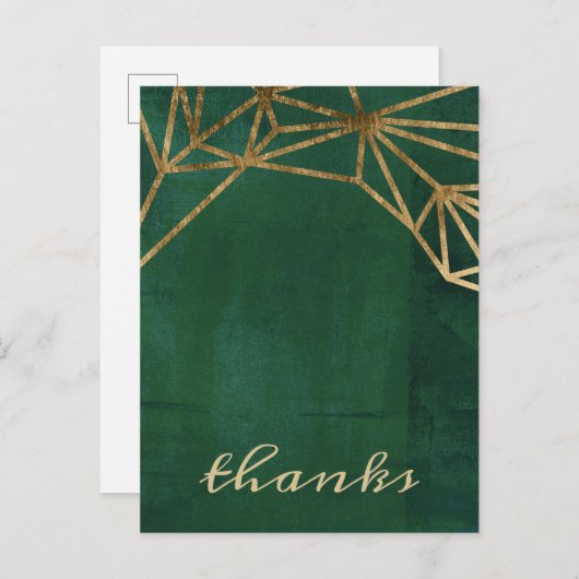 Web Gold en Green Oerwoud Briefkaart (Voorkant / Achterkant)