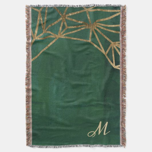 Web Gold en Green Oerwoud Deken (Voorkant Verticaal)