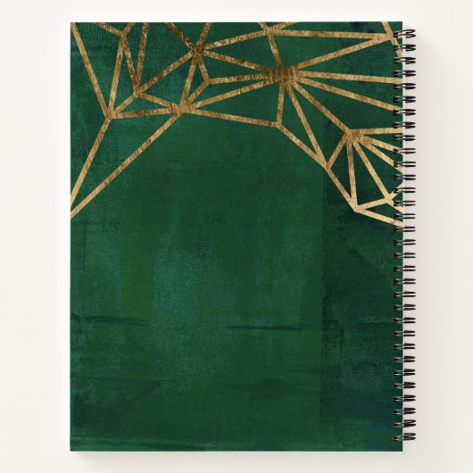 Web Gold en Green Oerwoud Notitieboek (Achterkant)