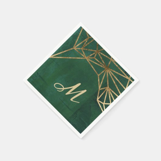 Web Gold en Green Oerwoud Servet (Hoek)