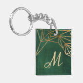 Web Gold en Green Oerwoud Sleutelhanger (Voorkant Links)