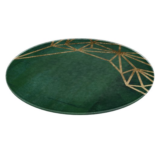 Web Gold en Green Oerwoud Snijplank (Hoek)