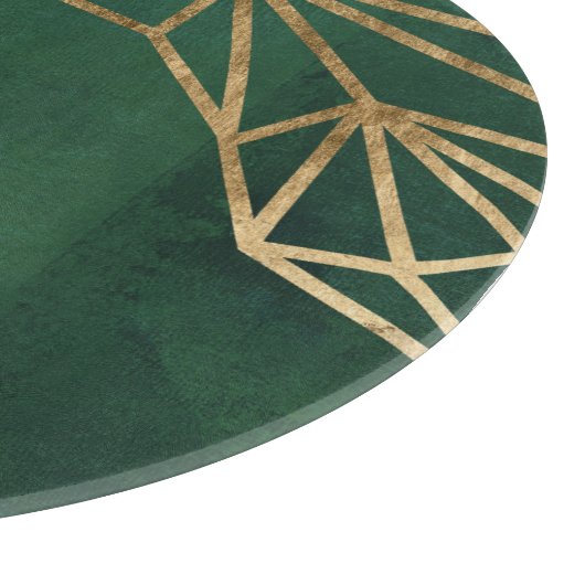 Web Gold en Green Oerwoud Snijplank (Hoek)