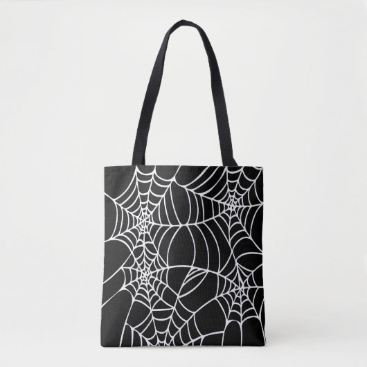 Web Gothic voor zwarte en witte Halloween Spider Draagtas (Voorkant)