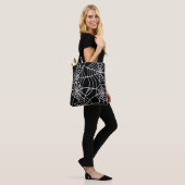 Web Gothic voor zwarte en witte Halloween Spider Draagtas (Op model)