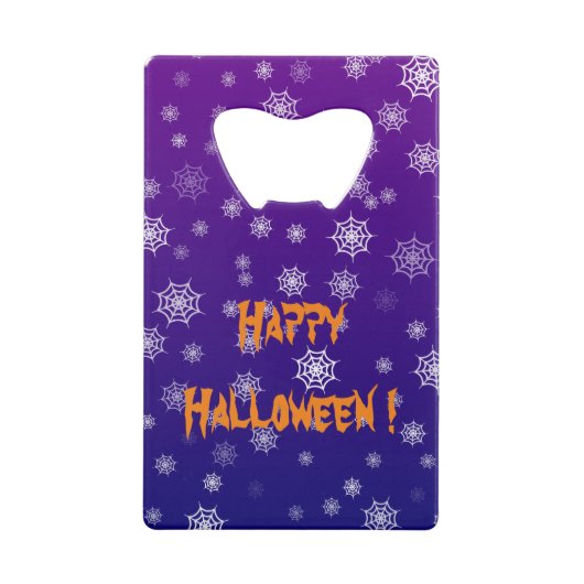 Web Halloween Spider Kredietkaart Flessenopener (Voorkant)