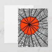 Web Halloween Spider Notitiekaartje (Voorkant / Achterkant)