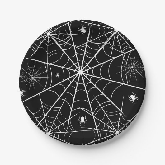Web Halloween Spider Papieren Bordje (Voorkant)