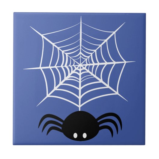 Web Halloween Spider Tegeltje (Voorkant)
