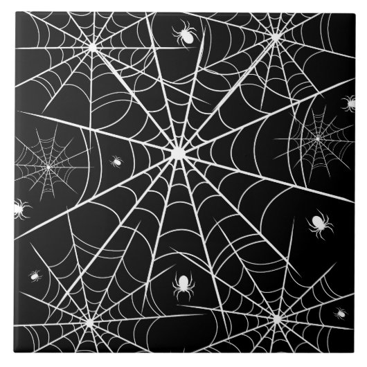 Web Halloween Spider Tegeltje (Voorkant)