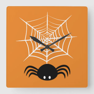 Web Halloween Spider Vierkante Klok