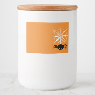 Web Halloween Spider Voedselcontainer Etiket