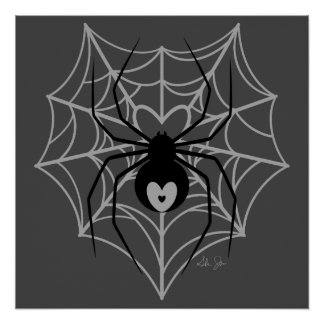 Web Heart Spider Perfect Poster
