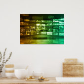 Web Information Technology Art van de toekomst Poster (Keuken)