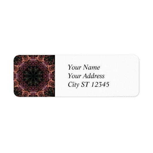 Web of Color Kaleidoscope Address Label (Voorkant)