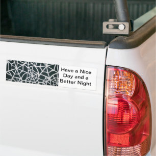 Web of Mystery: Delicate Trap - White Spider Bumpersticker