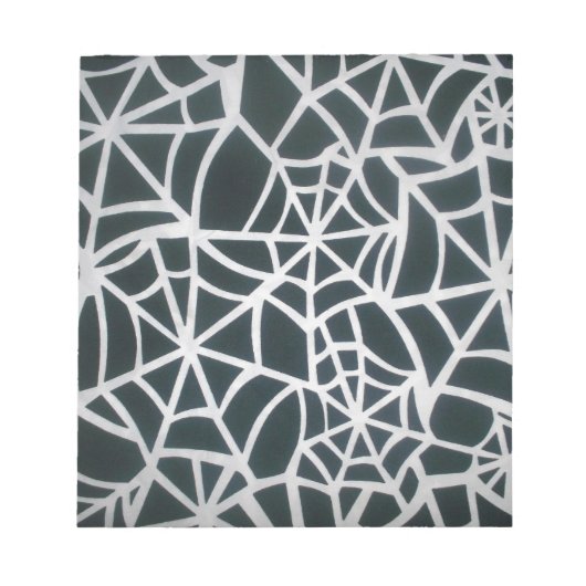 Web of Mystery: Delicate Trap - White Spider Notitieblok (Voorkant)