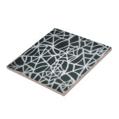 Web of Mystery: Delicate Trap - White Spider Tegeltje (Zijkant)