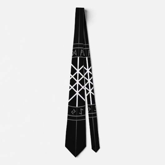 Web of Wyrd The Matrix of Fate - Black and White Stropdas (Voorkant)