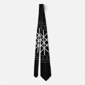 Web of Wyrd The Matrix of Fate - Black and White Stropdas (Achterkant)