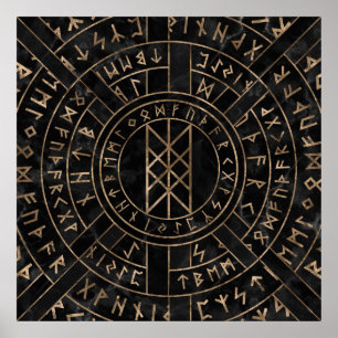 Web of Wyrd The Matrix of Fate - Marble and gold Poster