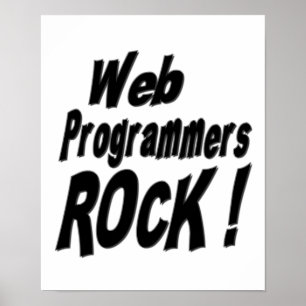 Web Programmers Rock! Poster afdrukken