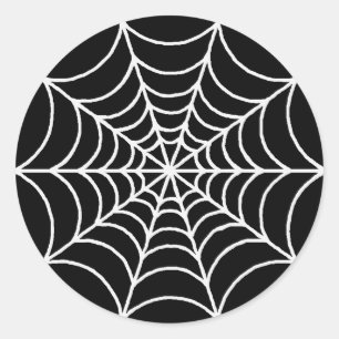 Web spin ronde sticker
