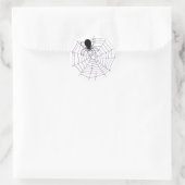 Web Spooky Spider Ronde Sticker (Tas)