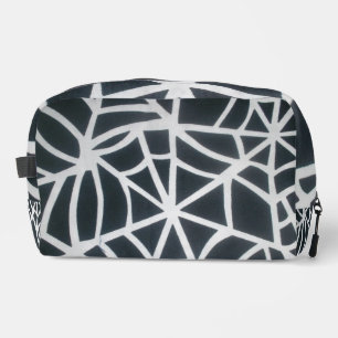 Web van Stijl: Witte en Zwarte Spiderweb Print Bag Toilettasje