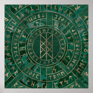 Web van Wyrd - Malachite, leder en goud Poster