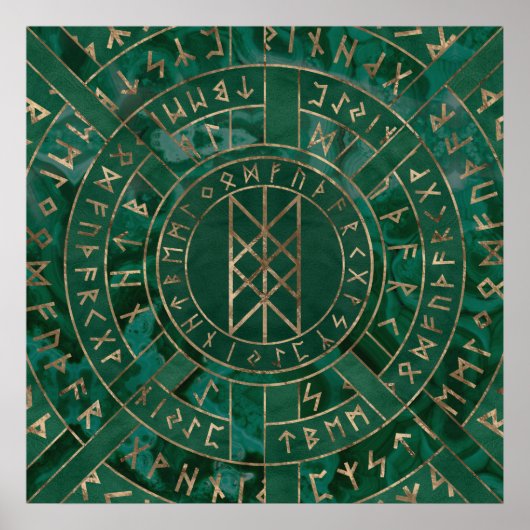 Web van Wyrd - Malachite, leder en goud Poster (Voorkant)