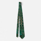 Web van Wyrd - Malachite, leder en goud Stropdas (Achterkant)