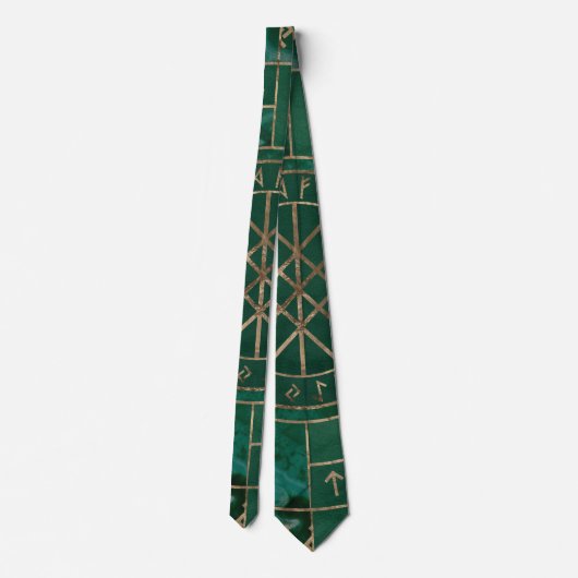 Web van Wyrd - Malachite, leder en goud Stropdas (Achterkant)