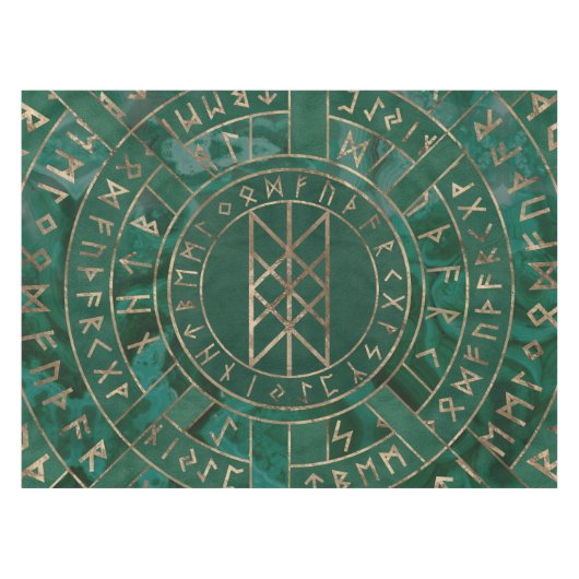 Web van Wyrd - Malachite, leder en goud Tafelkleed (Voorkant (Horizontaal))