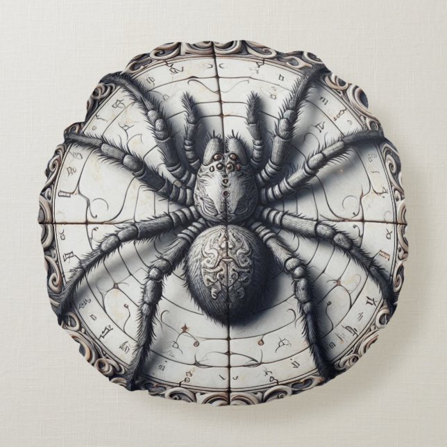 Web Wever Rond Kussen (Voorkant)
