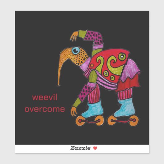 Webad Overcome Grand sticker vinyle (Feuille)