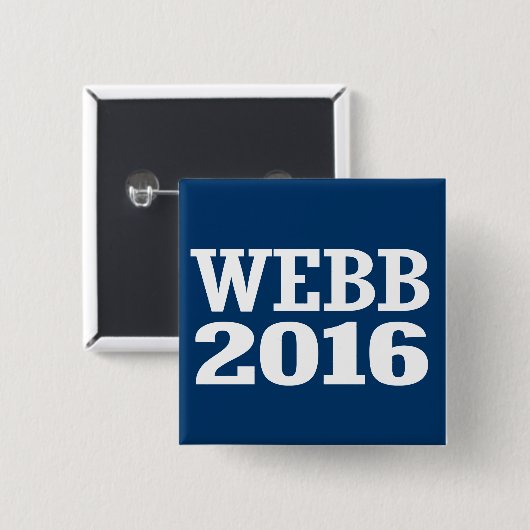 WEBB 2016 VIERKANTE BUTTON 5,1 CM (Voorkant /achterkant)